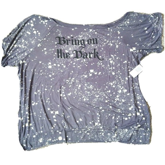 torrid Tops - Torrid 5X Off The Shoulder Bring On The Dark Top-NEW